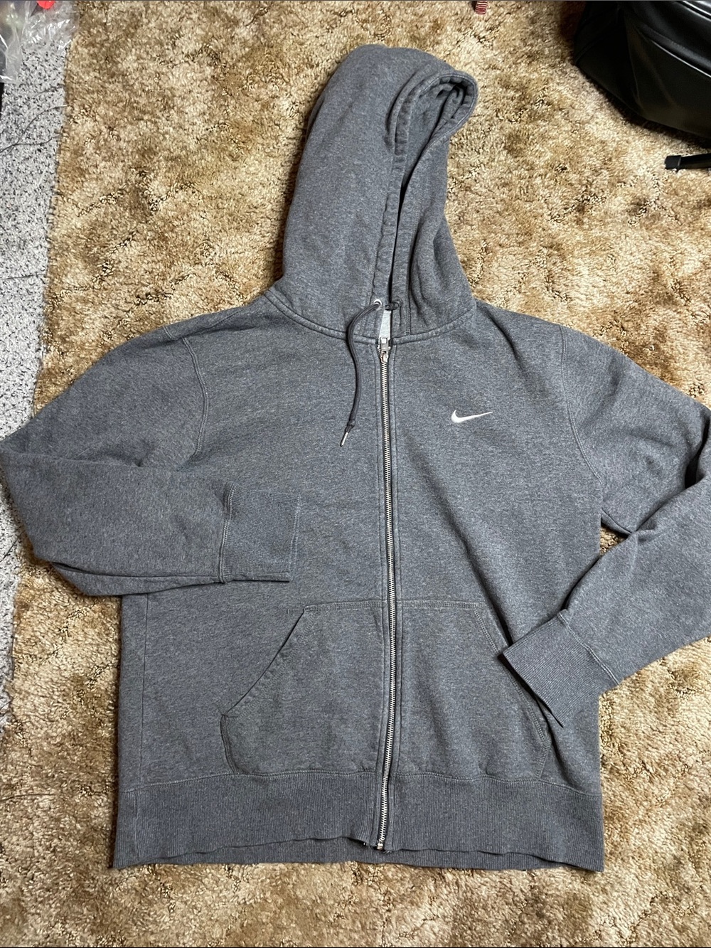 Nike Gray Unisex Zip‎ Up Hoodie Jacket Size Large